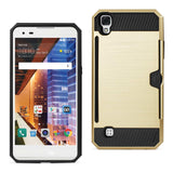 LG X Style/ Tribute Hd Slim Armor Hybrid Case With Card Holder