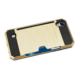  LG X Style/ Tribute Hd Slim Armor Hybrid Case With Card Holder In Gold