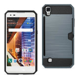 LG X Style/ Tribute Hd Slim Armor Hybrid Case With Card Holder