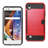 LG X Style/ Tribute Hd Slim Armor Hybrid Case With Card Holder