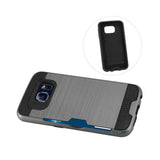  Samsung Galaxy S6 Edgeslim Armor Hybrid Case With Card Holder In Gray