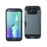 Samsung Galaxy S6 Edgeslim Armor Hybrid Case With Card Holder