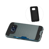  Samsung Galaxy S6 Edgeslim Armor Hybrid Case With Card Holder In Navy