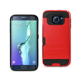 Samsung Galaxy S6 Edgeslim Armor Hybrid Case With Card Holder