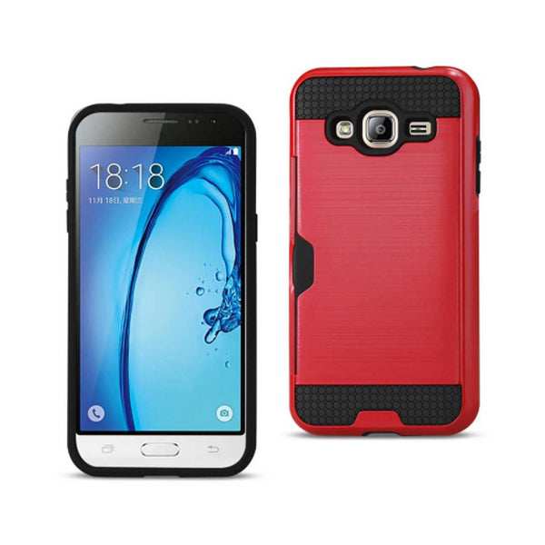 Samsung Galaxy J3 Slim Armor Hybrid Case With Card Holder