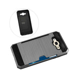  Samsung Galaxy J7 Slim Armor Hybrid Case With Card Holder In Gray