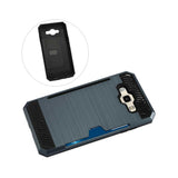  Samsung Galaxy J7 Slim Armor Hybrid Case With Card Holder In Navy