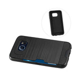  Samsung Galaxy S6 Slim Armor Hybrid Case With Card Holder In Black