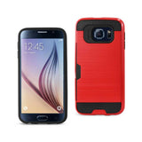 Samsung Galaxy S6 Slim Armor Hybrid Case With Card Holder