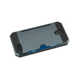  ZTE Warp 7/ Z959 Slim Armor Hybrid Case With Card Holder In Navy