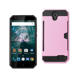 ZTE Warp 7/ Z959 Slim Armor Hybrid Case With Card Holder