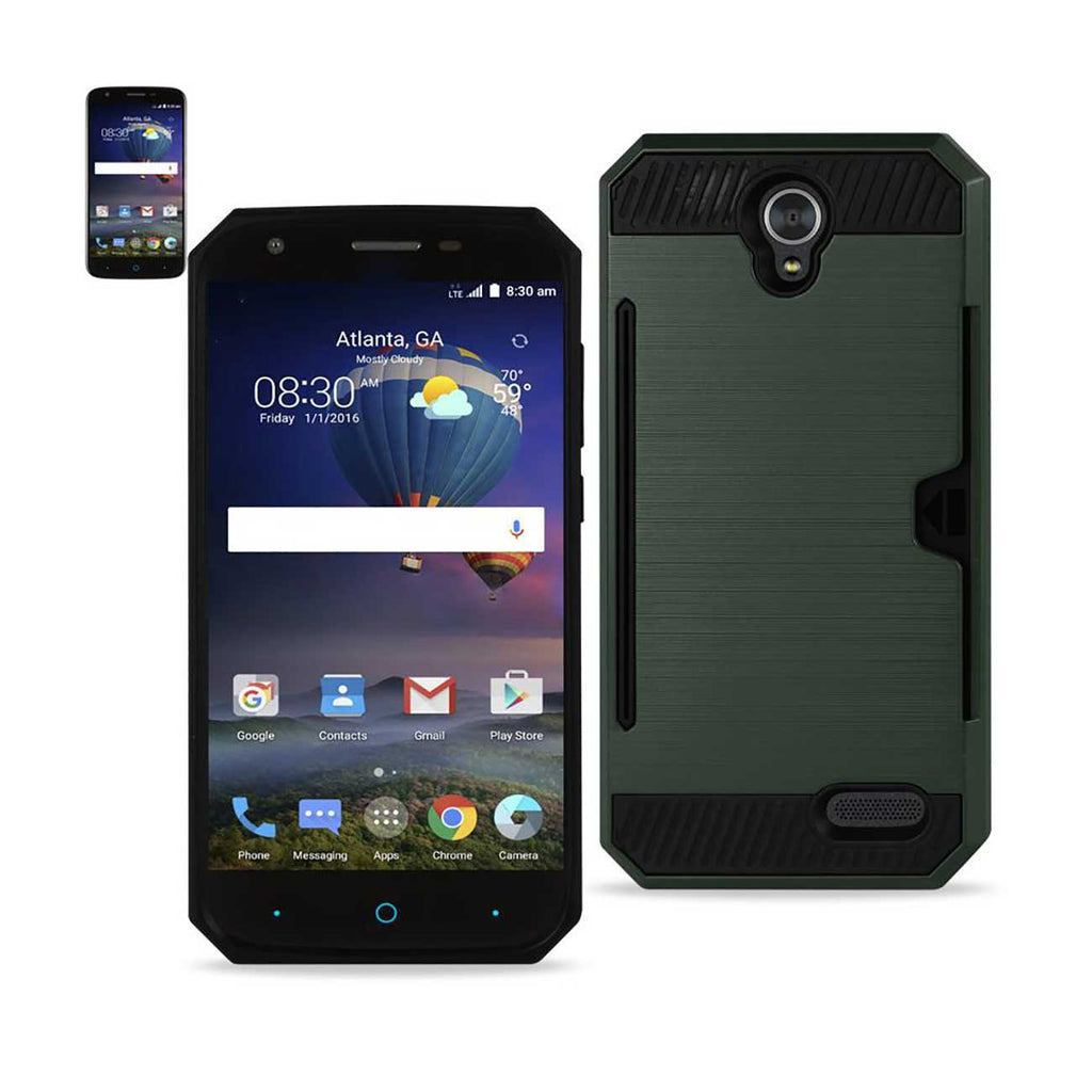 ZTE Grand X3 Slim Armor Hybrid Case With Card Holder