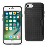 iPhone 7 Slim Mesh Surface Armor Hybrid Case With Card Holder