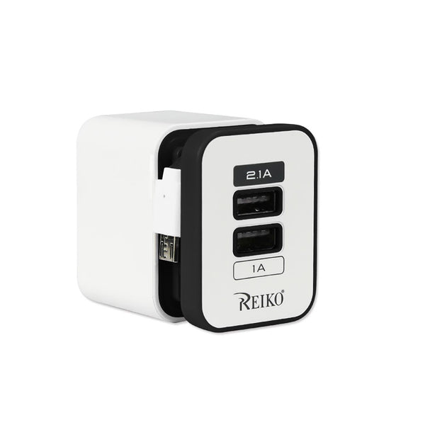 2 Amp Dual Port Portable Travel Adapter Charger