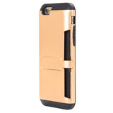 Apple iPhone 6/6S Hybrid Clip Card Case With Lock Stand