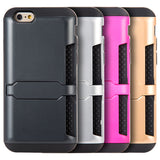 Apple iPhone 6/6S Plus Hybrid Clip Card Case With Lock Stand