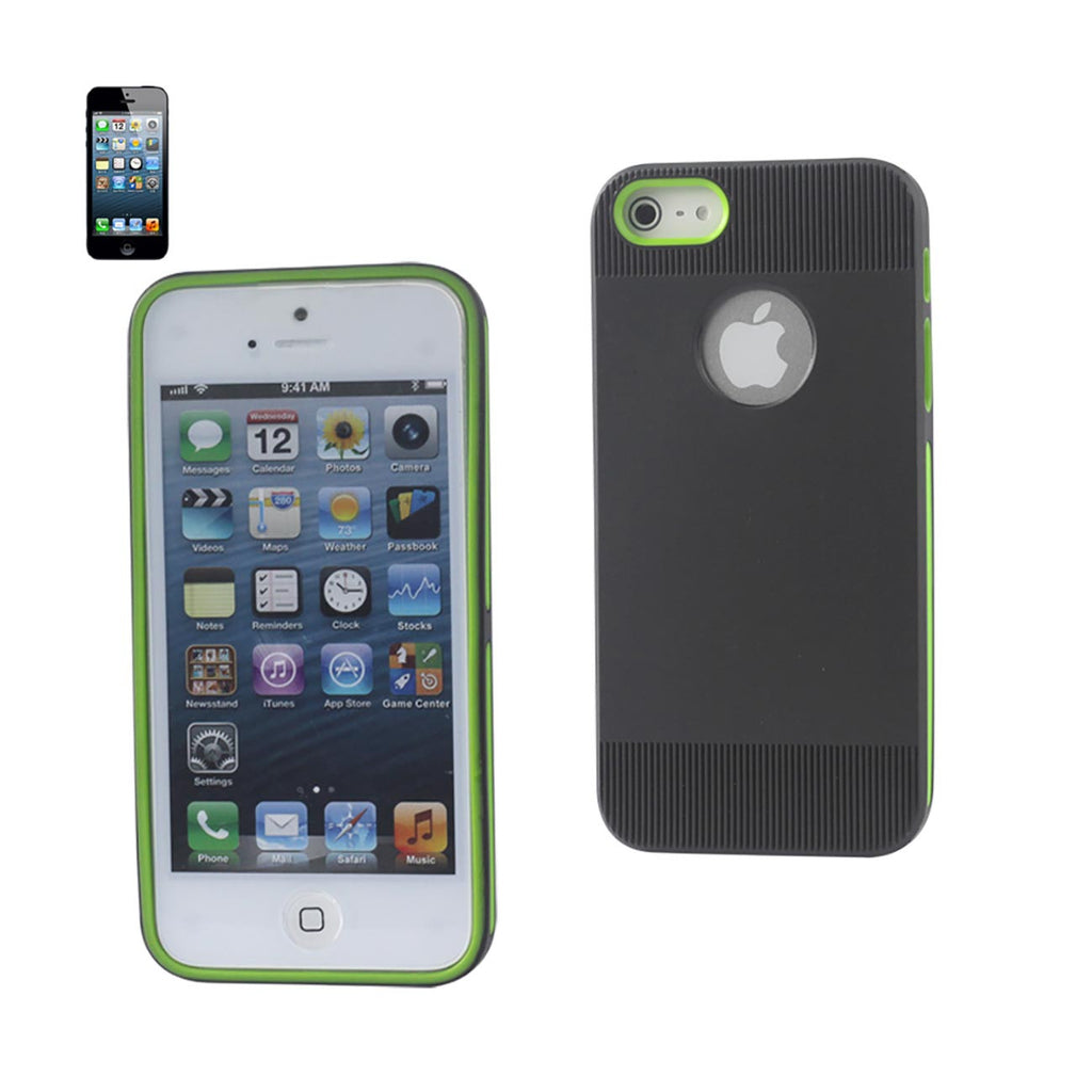 iPhone 5/5S/Se Dual Color Case With Ridges