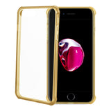  iPhone 7 Plus Clear Bumper Case With Air Cushion Shock Absorption In Clear Gold