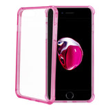  iPhone 7 Plus Clear Bumper Case With Air Cushion Protection In Clear Hot Pink