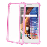  LG X Style (Tribute Hd) Bumper Case With Air Cushion Protection In Clear Hot Pink