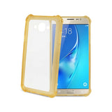  Samsung Galaxy J7 Mirror Effect Case With Air Cushion Protection In Clear Gold