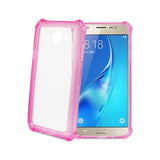  Samsung Galaxy J7 Mirror Effect Case With Air Cushion Protection In Clear Hot Pink