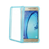  Samsung Galaxy On5/ J5 Clear Bumper Case With Air Cushion Shock Absorption In Clear Navy