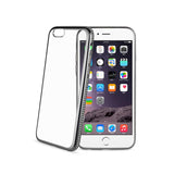  iPhone 6S Plus Soft Tpu Slim Clear Case With Diamond Frames In Silver