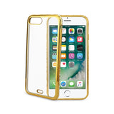  iPhone 7 Plus Soft Tpu Slim Clear Case With Diamond Frames In Gold