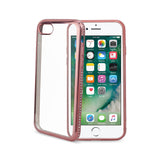  iPhone 7 Soft Tpu Slim Clear Case With Diamond Frames In Rose Gold