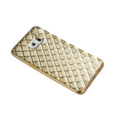  Samsung Galaxy S6 Edge Plus Flexible 3D Rhombus Pattern Tpu Case With Shiny Frame In Gold