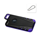  iPhone 5/5S/Se Dropproof Workout Hybrid Case With Hook In Black Purple