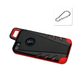  iPhone 5/5S/Se Dropproof Workout Hybrid Case With Hook In Black Red