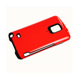  Samsung Galaxy Note 4 Candy Shield Case With Card Holder In Red