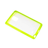  Samsung Galaxy Note Edge Clear Back Frame Bumper Case In Green