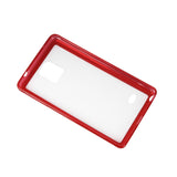  Samsung Galaxy Note 4 Clear Back Frame Bumper Case In Red