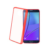  Samsung Galaxy Note 5 Clear Back Frame Bumper Case In Red