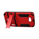  Kyocera Hydro Wave Hybrid Metallic Case With Kickstand In Black Red