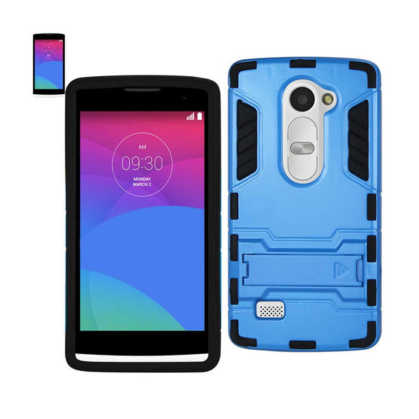 LG Leon Hybrid Metallic Case With Kickstand