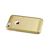  iPhone 6 Plus/ 6S Plus Hybrid Metal Brushed Texture Case In Gold