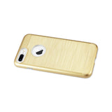  iPhone 7 Plus Hybrid Metal Brushed Texture Case In Gold