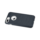  iPhone 7 Plus Hybrid Metal Brushed Texture Case In Navy