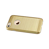  iPhone 6/ 6S Hybrid Metal Brushed Texture Case In Gold