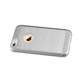  iPhone 6/ 6S Hybrid Metal Brushed Texture Case In Silver