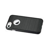  iPhone 7 Hybrid Metal Brushed Texture Case In Black