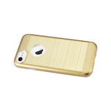  iPhone 7 Hybrid Metal Brushed Texture Case In Gold