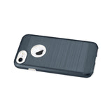  iPhone 7 Hybrid Metal Brushed Texture Case In Navy