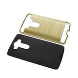  LG V10 Hybrid Metal Brushed Texture Case In Gold