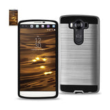 LG V10 Hybrid Metal Brushed Texture Case