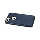  iPhone 7 Plus Hybrid Dual Layer Metal Brushed Texture Case In Navy